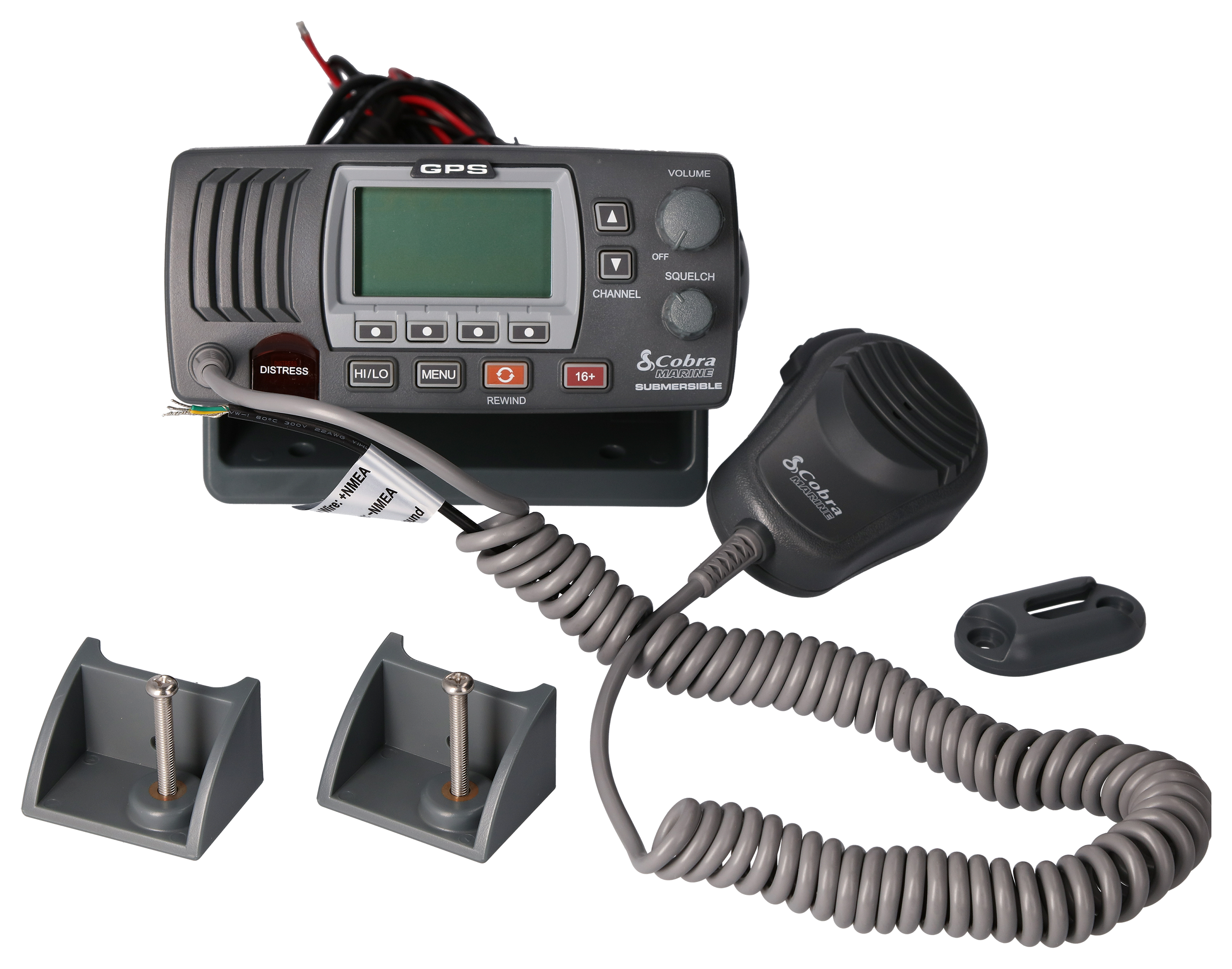 Cobra MRF77B VHS FixedMount Marine Radio with BuiltIn GPS Receiver